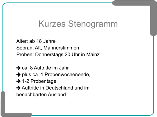 Stenogramm Mitsingen